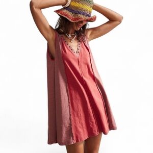 POL V Neck Mini Dress Medium